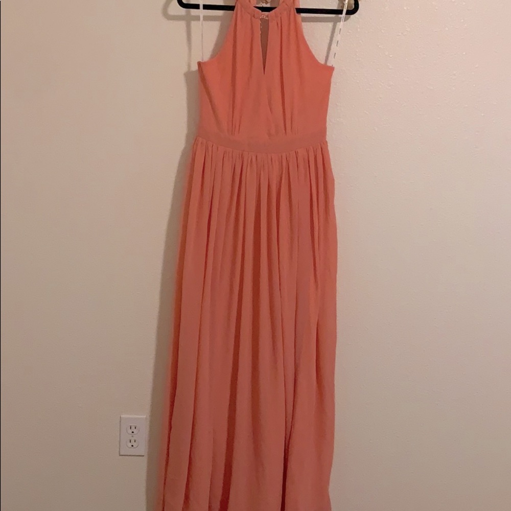 Coral maxi dress